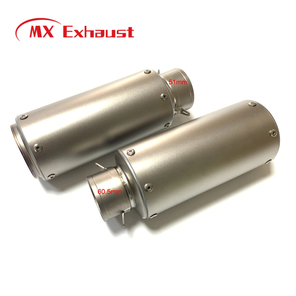 Moto Escape Tube Titanium Motorcycle Exhaust Racing Universal for BMW S1000 Rr Honda Cbr1000rr Muffler 51 60.5mm Bike Silence